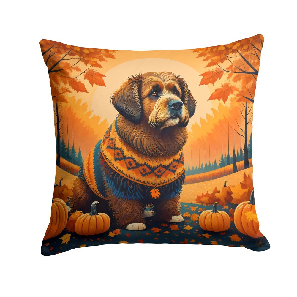 6194 DAC1028PW1818 Briard Fall Fabric Decorative Pillow Machine Washable
